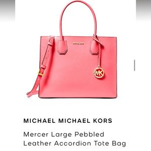 Beautiful grapefruit color brand new michael kors bag